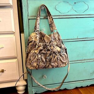 ON HOLD for Shoopster
Chain-Link Snakeskin Satchel Bag w/ strap